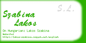 szabina lakos business card